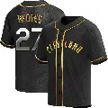 Youth No.27 Austin Hedges Cleveland Guardians Gold Replica Black en Alternate Jersey