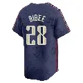Youth No.28 Tanner Bibee Cleveland Guardians Navy Limited 2024 City Connect Jersey