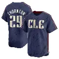 Youth No.29 Andre Thornton Cleveland Guardians Navy Limited 2024 City Connect Jersey