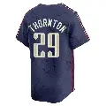 Youth No.29 Andre Thornton Cleveland Guardians Navy Limited 2024 City Connect Jersey