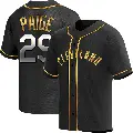 Youth No.29 Satchel Paige Cleveland Guardians Gold Replica Black en Alternate Jersey