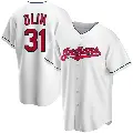 Youth No.31 Steve Olin Cleveland Guardians White Replica Home Jersey
