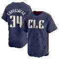 Youth No.34 Joe Charboneau Cleveland Guardians Navy Limited 2024 City Connect Jersey