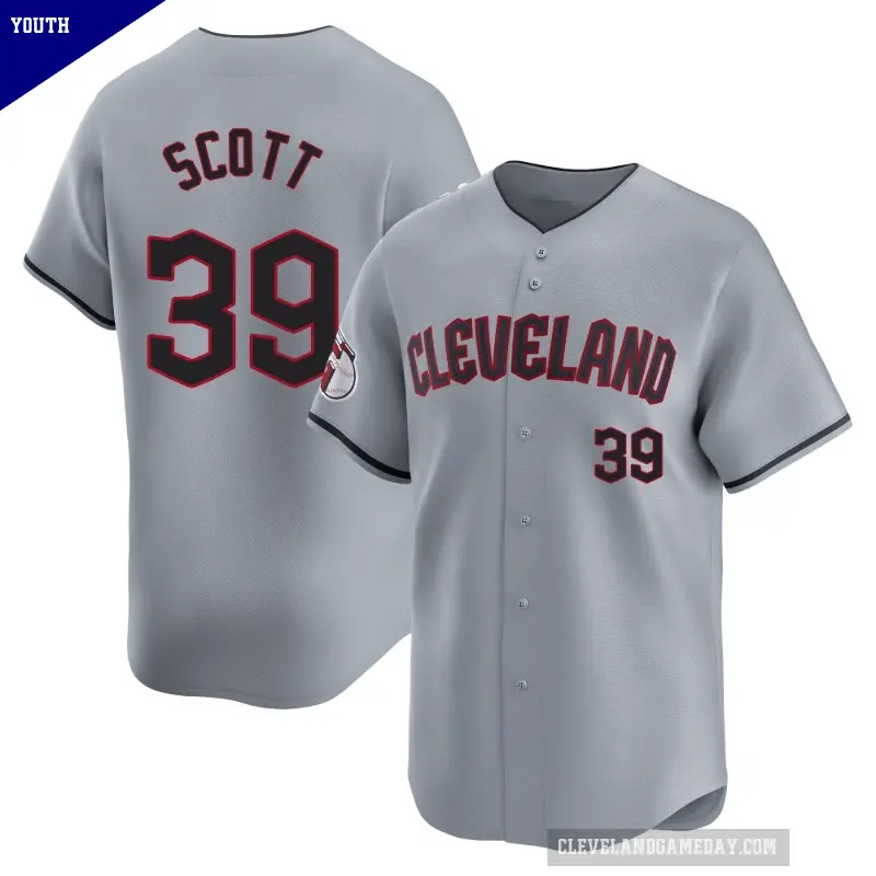 Youth No.39 Kyle Scott Cleveland Guardians Gray Limited Road Jersey