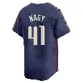 Youth No.41 Charles Nagy Cleveland Guardians Navy Limited 2024 City Connect Jersey