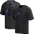 Youth No.47 John Means Cleveland Guardians Black Replica Holographic Alternate Jersey