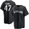 Youth No.47 John Means Cleveland Guardians Black/White Replica Jersey