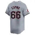 Youth No.66 Daniel Espino Cleveland Guardians Gray Limited Road Jersey