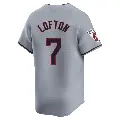 Youth No.7 Kenny Lofton Cleveland Guardians Gray Limited Road Jersey