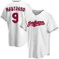 Youth No.9 Kyle Manzardo Cleveland Guardians White Replica Home Jersey